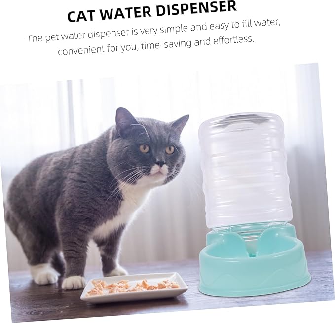 Automatic Pet Water Dispenser Feeder for Cats and Dogs Texture for Level Monitoring Lightweight and Break Design