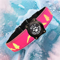 Customlized Name Flashing USB-C led Light up Dog Collar with airtag Holder, Subversive 3D Design Comfortable and Soft Material,Multicolored Lighting (Pink, M(11.8-15.7"))