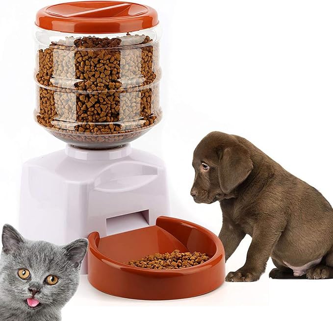 Pet Feeder for Cats and Dogs - Automatic Dry Food Dispenser 5.5L Capacity Pet Bowl,Portion Control,Voice Recorder,Programmable Timer for Up to 3 Meals Per Day