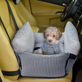 Daneey Small Dog Car Seat for Small Dogs under 15 lbs, Dog Booster Seat for Car, Fully Detachable Washable Dog Car Bed for Car Travel, Non-slip Safety Pet Car Seat with Seat Belt,
