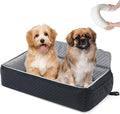 Dog Car Seat for Large Dog,Washable Dog Booster Seat for Medium Large Dogs,Multi-Functional Dog Booster Seat with Thick Cushion, Safety Leashes Dog Sofa Cushion & Travel Dog Bed (Black Grey, 90cm)