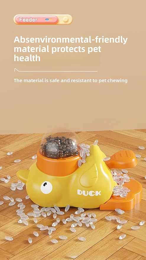 Dog Snack Auto Feeder - Food Toys | Turtle Toy Interactive for Pets, Mental Stimulation Training (White)