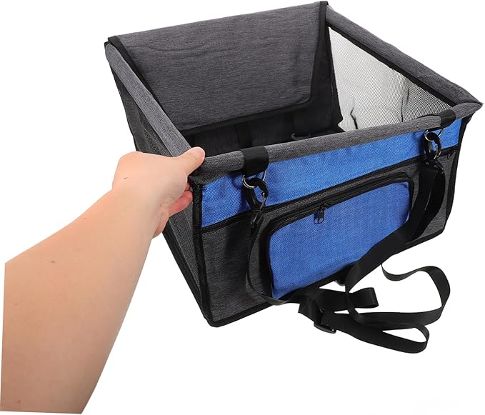 Yardwe Pet Dog and Cat Car Seat with Front Pocket Breathable Console Pet Cushion for Dogs and Cats Lightweight and Easy to Install for Travel
