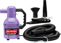 METROVAC Quick Draw Compact Pet Dryer - Dog Hair Remover - Cosmic Purple & Single Speed