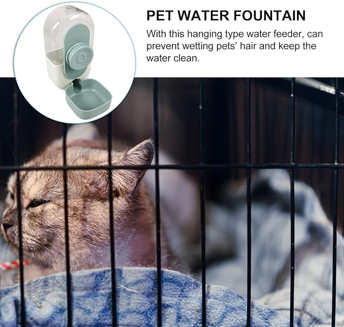 MERRYHAPY Hanging Pet Water Dispenser for Dogs Stable Clean Drinking Automatic Water Feeder with Body for Easy Monitoring for Crates Cages Design