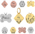 PawFurEver Dog Tags Personalized with Breed Design - Custom Dog Tags for Pets - Dog ID Tags Personalized for Pets - Stainless Steel Dog Collar Tag - Pet Name Tags for Dogs (Diamond, Gold)