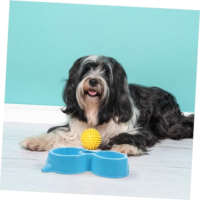 Double Pet Feeder with Automatic Water Dispenser Durable Material Easy to and Attachable Water Bottle Cats Puppies and Kittens for Daily