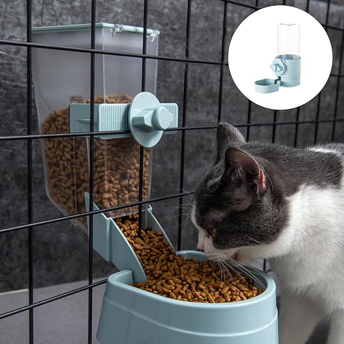 Happyyami Automatic Hanging PET Water Dispenser for Cats and Dogs Indoor Water Feeder 2L Capacity Plastic Waterer for Rabbits and Small Animals