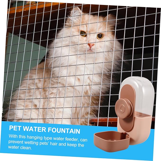 Mipcase Automatic Hanging Pet Water Feeder Detachable Water Dispenser for Dogs Cats Stable Cage Supply Convenient Easy to Install Prevents Spills Overturns