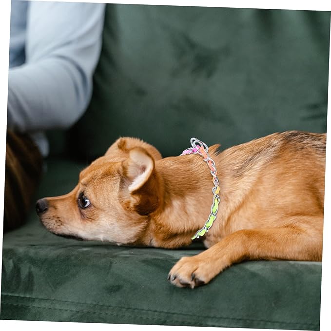 SUPVOX Unique Design Dog Collar Puppy Chain Collar Stylish Dog Traction Rope Fashionable