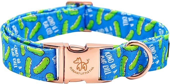 Elegant little tail Dog Collar, Blue Bear Pattern Pet Collar Durable Cute Dog Collars Male or Female Pet Gift Adjustable Dog Collar for X-Large Dogs