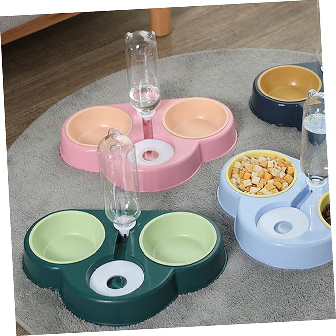 YARNOW Automatic Pet Feeder and Water Dispenser Multi-Function Pet Supplies for Dogs and Cats Non- Design Removable Food and Water Bowl