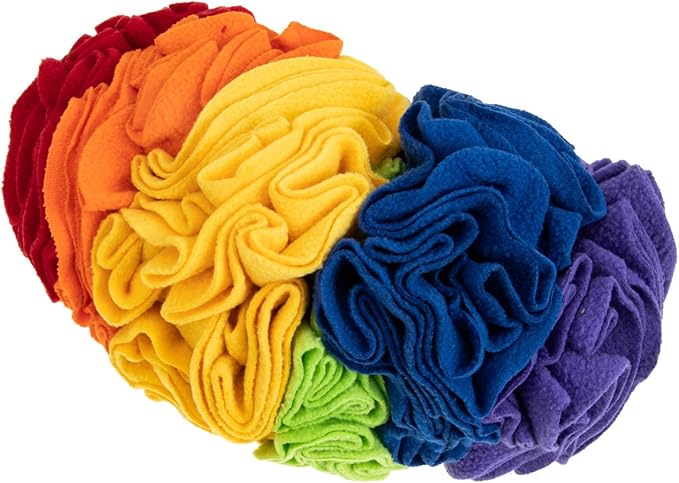 Dog Snuffle Mat Interactive PET Sniffing Pad Colorful Roll Design Slow Feed Dog Training Toy for Cognitive Enrichment and Chewing