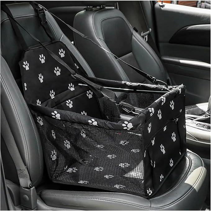 Pet Car Seat Waterproof Foldable Travel Pet Dog Seat Cat Dog Travel Bag Pet Car Ride Supplies(Pink)