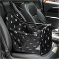 Pet Car Seat Waterproof Foldable Travel Pet Dog Seat Cat Dog Travel Bag Pet Car Ride Supplies(Black Footprints)