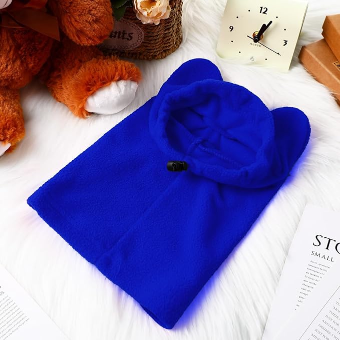 Winter Dog Hats Quiet Ears for Dogs Ear Muffs Pet Neck Warmer Scarf Hoodie Noise Protection Cover Beanie Head Wrap Costume for Pet Dog Cats(Blue,M)