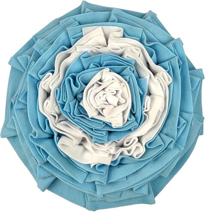 Dog Snuffle Mat for Cats and Puppies, Slow Feeding Training Toy with Anti-Slip Bottom, Soft Fleece Treat Nose Work Pad 45x45cm (A03)