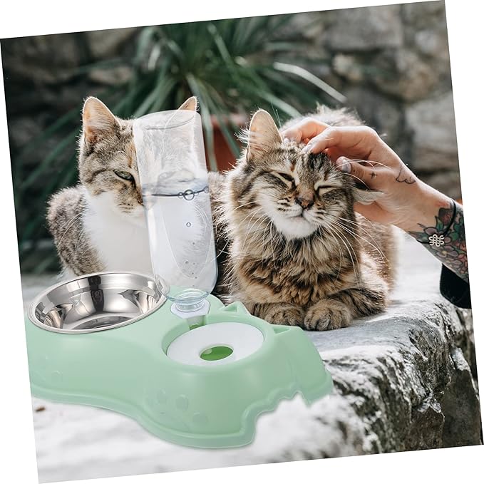 BESPORTBLE 1set Automatic Pet Feeder and Water Dispenser Detachable Bottle Convenient Pet Feeding for Cats and Dogs Material Easy to