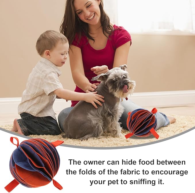 NOLITOY Dog Snuffle Toy for Dogs Interactive Food Dispensing Puzzle Toy Engaging Slow Feeder for Mental for Playtime and Foraging