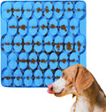 Silicone Snuffle Mat for Large Dogs, Dog Extra Large Lick Mat Slow Feeder with Suction Cups, Interactive Dog Puzzle Feeder Sniff Mat Foraging Mat for Smell Training Slow Eating, XXL Blue