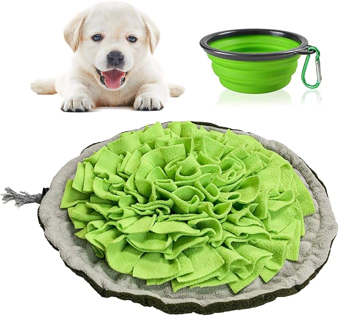 SCHITEC Snuffle Mat for Dogs, [Upgraded] Pet Slow Feeding Pad, Nosework Sniffing Bowl for Puppies Cats Small Dogs