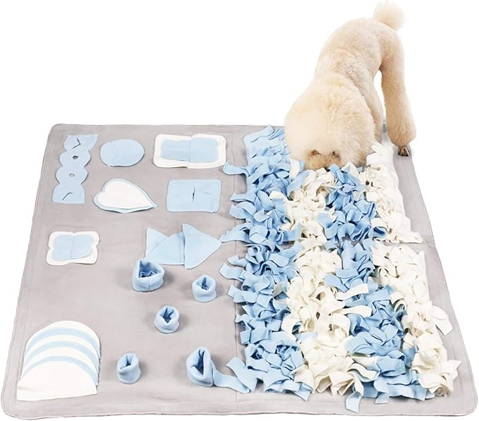 Snuffle Mat for Small Large Dogs (39.4" x 39.4") - Nosework Feeding, Easy to Fill, Machine Washable Training, Pet Activity/Toy/Play, Great for Stress Release - L