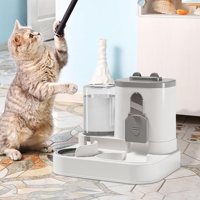pistro Automatic Pet Feeder and Water Dispenser 2 in 1 Food Bowl for Cats Dogs Small Animals Indoor Use