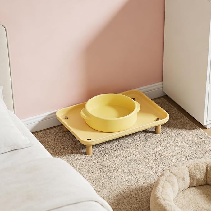 Generic Cat Dog Bowl Tray Pet Feeding Bowl Stand Comfort Pet Food Feeder Stands Cat Feeder Stand, for Food Dispenser