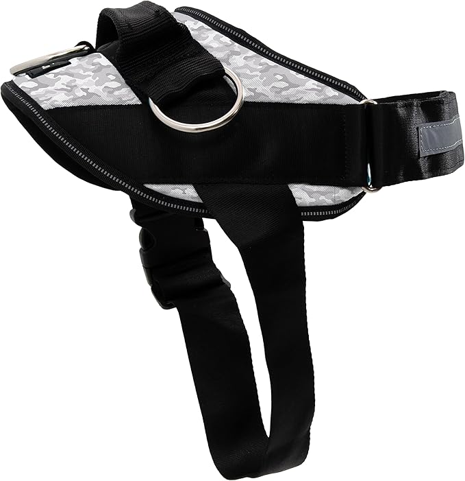 ShawnCo Essential Dog Harness, No-Pull Pet Vest with 3 Leash Clips, No Choke, Reflective, Adjustable and Padded, for Easy Walking and Training for Small, Medium and Large Dogs (Arctic Camo, XL)