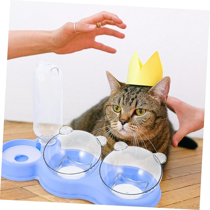 Happyyami Pet Water Bowl for Dogs Cats Automatic Puppy Food Feeder Detachable Water Dispenser Skid Design for Home Use