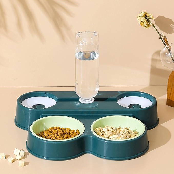 Pet Food Feeders and Waterer Detachable Cats Water Fountain Bowl Food Container Automatic Bowl Supply
