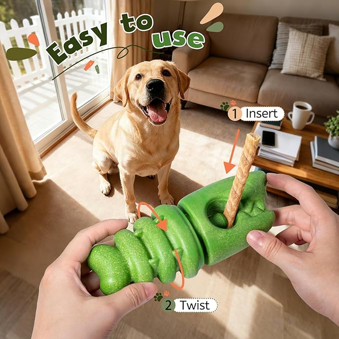 Bully Stick Holder for Aggressive Chewers,Bully Sticks Holder to Prevent Choking,Dog Toys to Keep Them Busy,Dog Chew Holder Fit Various Bully Sticks and Dog Sizes,Gift for Dogs
