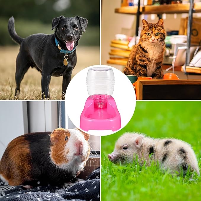 iplusmile Pet Water Feeder Gravity Bowl Automatic Dog Puppy Water Dispenser Non-Spill Smooth Surface 7.48X5.90X4.33 Inch Home Pet Shop