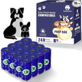 Compostable Dog Poop Bags BPI Certified Biodegradable Pet Waste Bags Leak-Proof Thickened and Opaque Eco Design (16 rolls 240 bags)