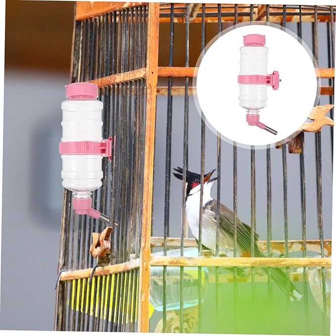 1Pc Hanging Pet Water Dispenser Automatic Feeder for Cats and Dogs Leak Design Easy to Install Water Bottle for Rabbits and Animals Smooth Surface