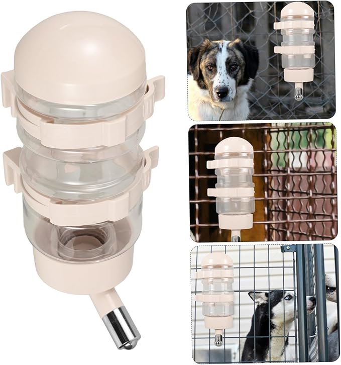 Automatic Dog Water Dispenser Stainless Steel Kitten Waterer Pet Water Bottle Feeder