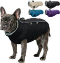 IDOMIK Warm Dog Coat with Harness, Waterproof Reflective Dog Jackets for Small Medium Large Dogs, Fleece High Collar Winter Jacket with Zipper, Pet Winter Snowsuit Clothes for Cold Weather,Black L