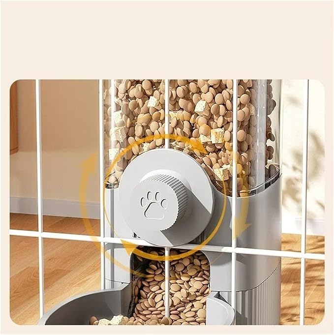 Pet Auto Feeder Waterer Dog Supplies Hanging Cage Basin Cat Bowl Automatic(Grey Drinder 520ml)