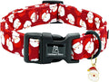 Lionheart glory Christmas Dog Collar Red Santa Claus Cute Dogs Collar - Adjustable Unique Design Safety Soft Collars for Small Dogs Female Male Xmas Puppy Collars