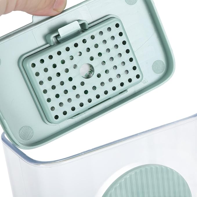 ANGGREK Waterer Set, Multipurpose Removable Reusable Automatic Pet Water Dispenser for Kennel for Small Pets (Green)