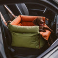  Dog Car Seat for Small Medium Dogs, Pet Car Seat Travel Bed with Storage Pockets and Dog Safety Belt, Easy to Install and Fully Removable (Green)