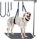 Dog Grooming Belly Strap - 3PCS Grooming Restraint Set Adjustable Belly Band Loops Strap with Padded Support & Loop Extension Straps Pet Grooming Harness Kit for Dogs (Royal Blue)