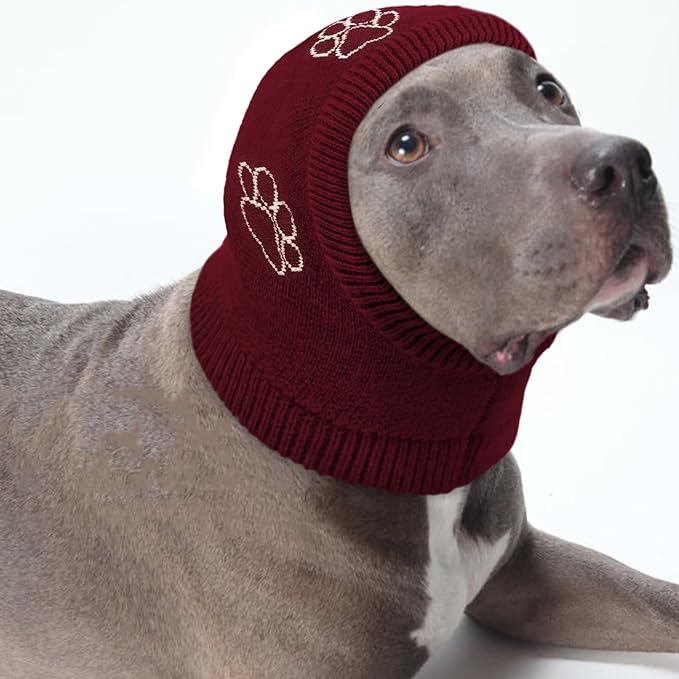 Nanaki Dog Hats Calming Hoodie-Dog Ear Covers Head Cover Protector Hematomas Wraps, No Shake Ear Wrap Muffs Noise Protection, Anxiety Relief, Fireworks, Grooming, Thunderstorm, Bath, Vet Visit