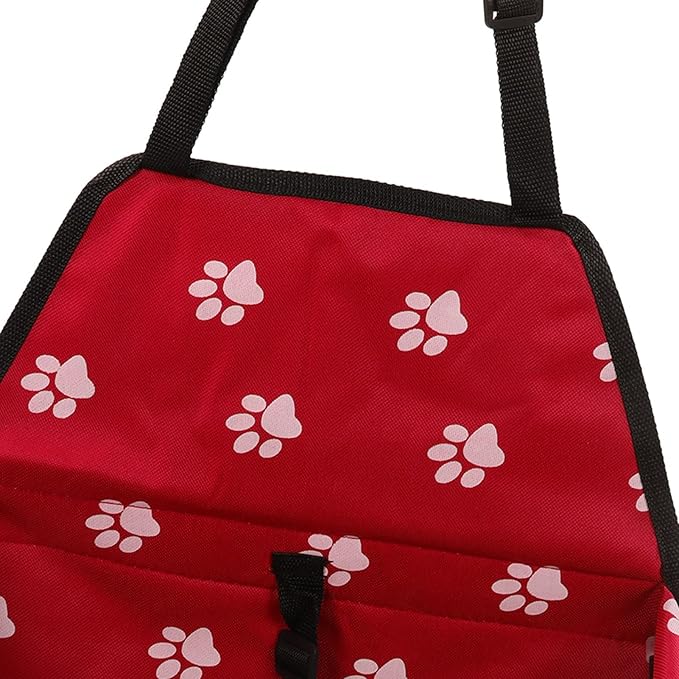 Alomejor Pet Car Seat Breathable Slip Proof Safety Leash Design Dog Car Basket for Puppy Cat (Red)