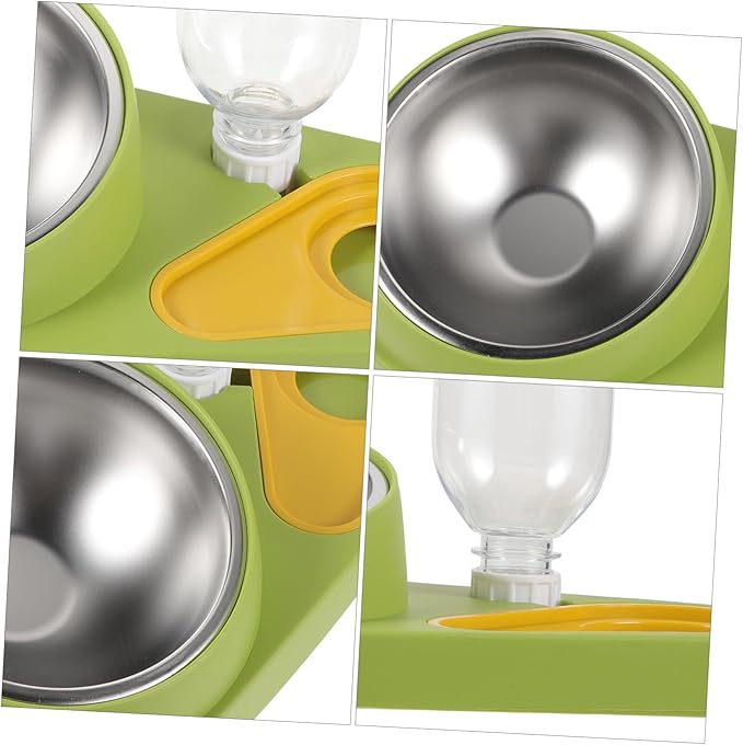 TOYANDONA Pet Food Bowl with Automatic Water Dispenser Lightweight Pet Feeder for Cats and Dogs Compact Design Safe Food Storage