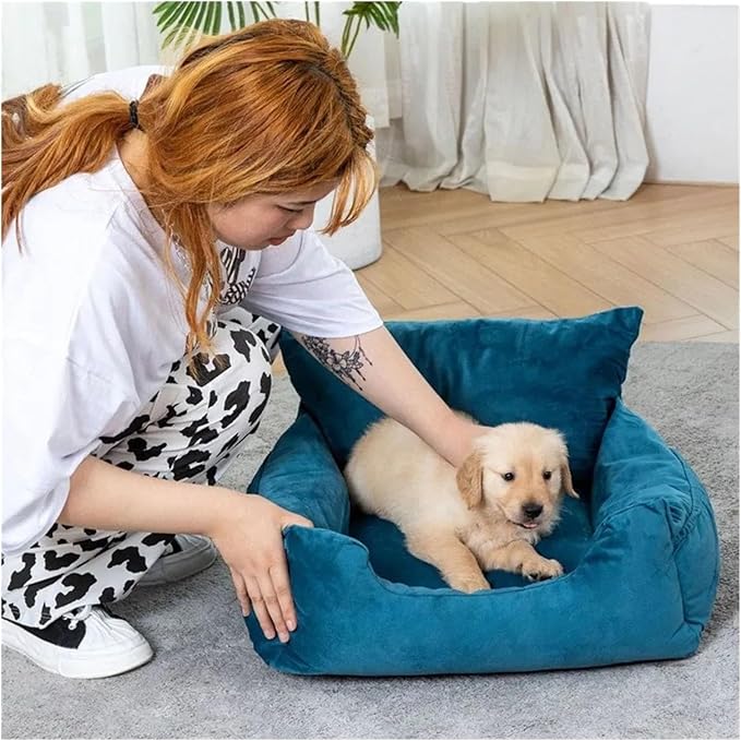 Dog Car Seat Bed Luxury Pet Booster Travel Carrier Mattress For Dogs Pet Car Seat Covers Cushion Washable With Safety Buckle