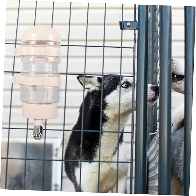 Pet Dog Water Feeder Automatic Hanging Dispenser for Dogs Cats Durable Spout Easy Installation for Pet Cages and Outdoor Use