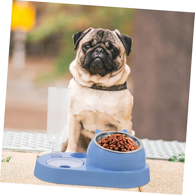 BESPORTBLE Automatic PET Feeder and Water Dispenser for Dogs and Cats Dual Bowl Design Plastic Non-Slip Base for Pets at Home or Travel