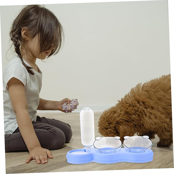 VICASKY Water Feeder Skid Pet Bowl Multi Use Detachable Water Dispenser for Dogs and Cats Convenient Feeding for Busy Pet Owners