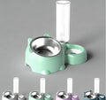 Cat Food and Water Bowl Set, Automatic Dog Dish Bowl with Water Dispenser, Removable Drinking and Eating Bowls, No-Spill Pet Feeder for Puppy, Medium Dogs & Cats (Green)